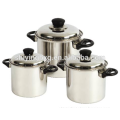 6pcs korean style high stainless steel stock pot/soup pot